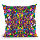 Flowers Kalidescope Throw Pillow By Howie Green - All About Vibe