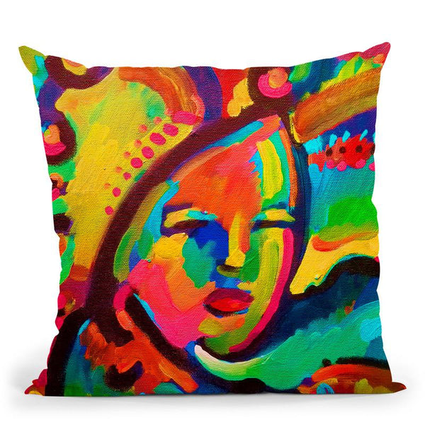 Mardi Gras Lady 3 Throw Pillow By Howie Green - All About Vibe