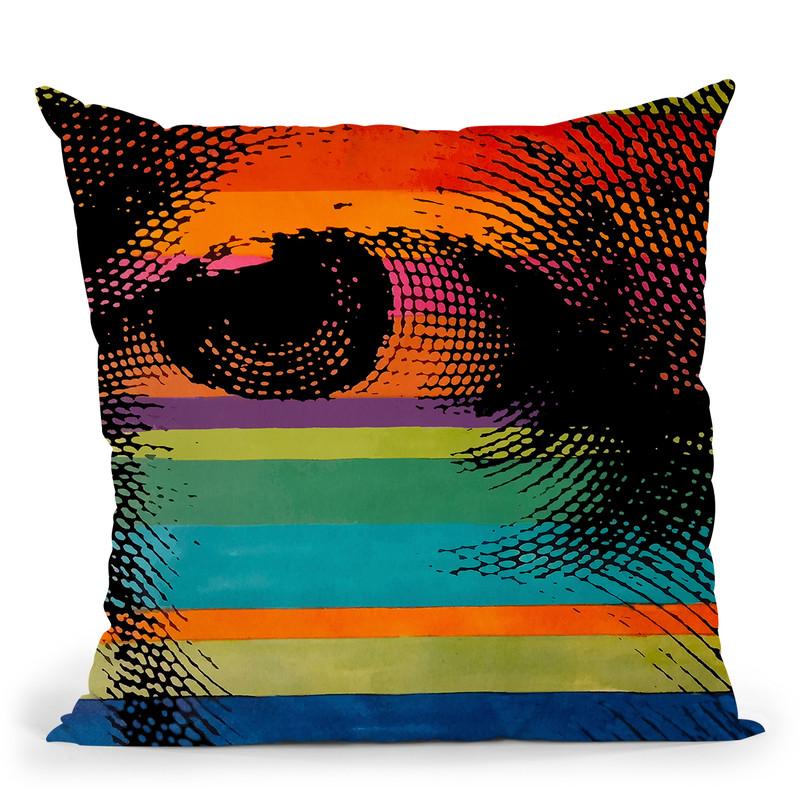 GeorgeÕS Eye Throw Pillow By Howie Green - All About Vibe