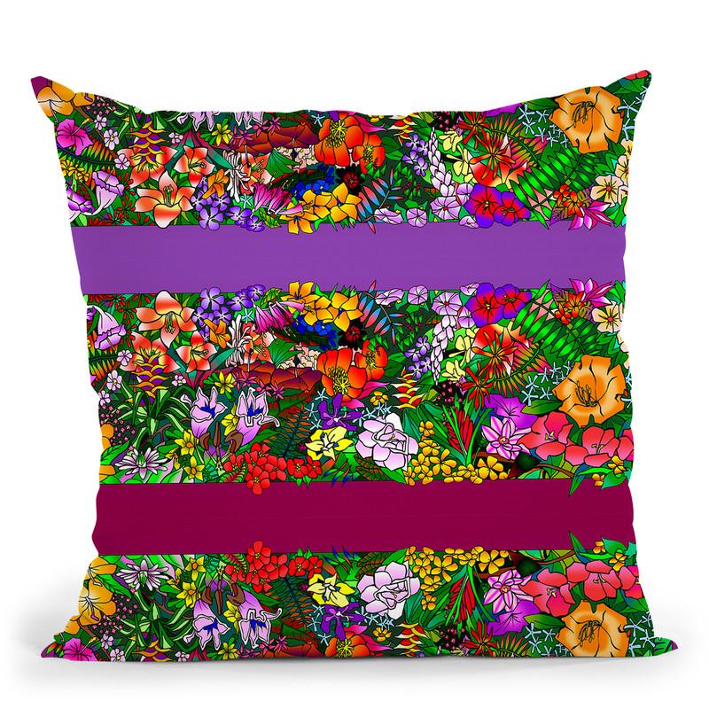 Kvilleflowers 1 Throw Pillow By Howie Green - All About Vibe