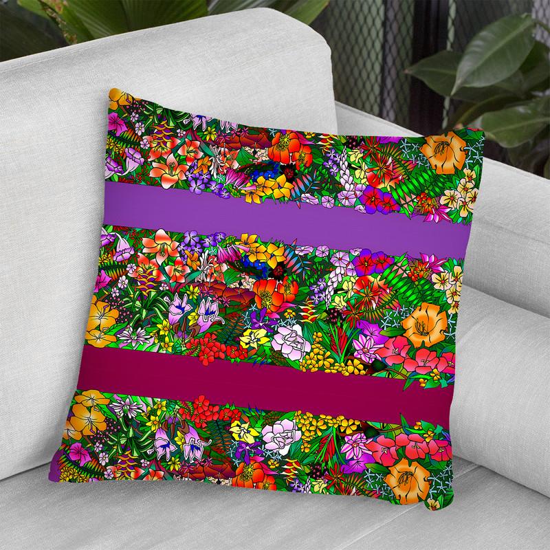 Kvilleflowers 1 Throw Pillow By Howie Green - All About Vibe