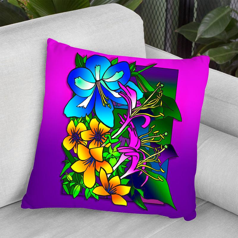 Kvilleflowers 8 Throw Pillow By Howie Green - All About Vibe