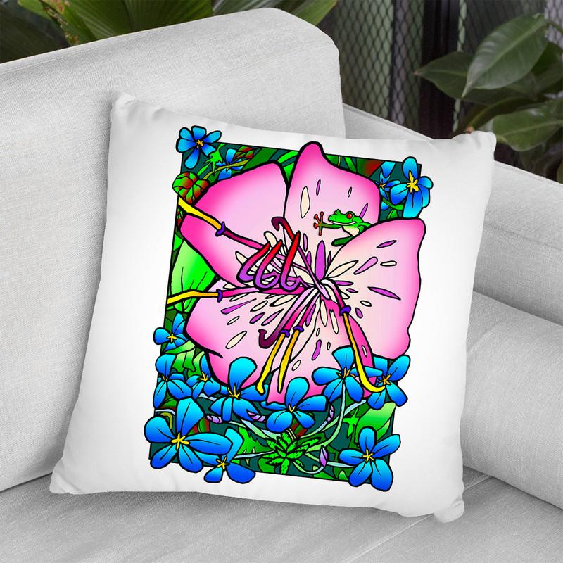 Flowers 4 Throw Pillow By Howie Green - All About Vibe