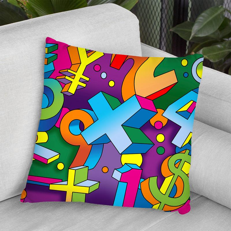 Math Mural Throw Pillow By Howie Green - All About Vibe