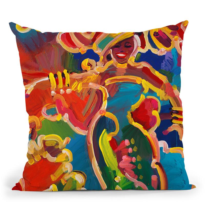 Mardi Gras Lady C Throw Pillow By Howie Green - All About Vibe