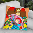 Art Deco Fan Lady Throw Pillow By Howie Green - All About Vibe