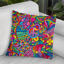 Peace Sign Lines Throw Pillow By Howie Green - All About Vibe