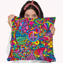 Peace Sign Lines Throw Pillow By Howie Green - All About Vibe