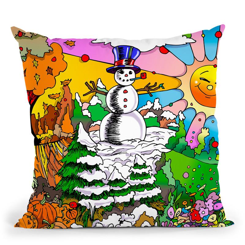4 Seasons Throw Pillow By Howie Green - All About Vibe