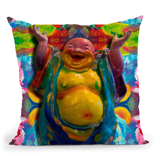 Buddha Waterfall Throw Pillow By Howie Green - All About Vibe