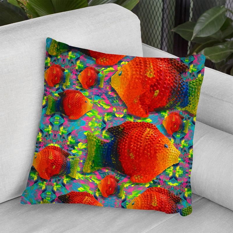 Pop Art Fish Throw Pillow By Howie Green - All About Vibe