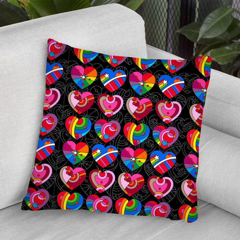 Pop Art Hearts Throw Pillow By Howie Green