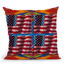 Us Flags Throw Pillow By Howie Green - All About Vibe