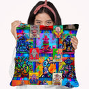 Pop Art Robots Throw Pillow By Howie Green - All About Vibe