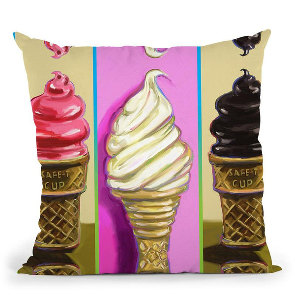 Pop Cones Throw Pillow By Howie Green - All About Vibe