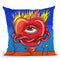 Pop Flame Heart Throw Pillow By Howie Green - All About Vibe