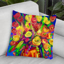 Pop Flowers 215 Throw Pillow By Howie Green - All About Vibe