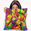Pop Flowers 215 Throw Pillow By Howie Green - All About Vibe