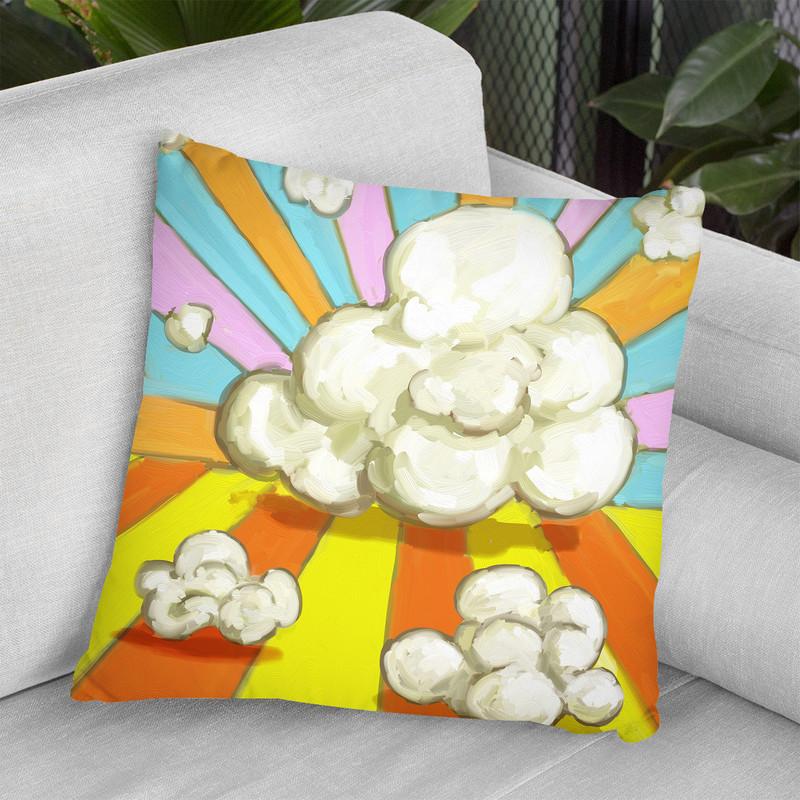 Pop Popcorn Throw Pillow By Howie Green - All About Vibe