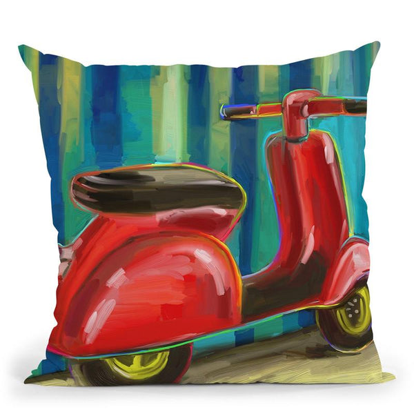 Pop Scooter Throw Pillow By Howie Green - All About Vibe