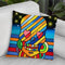 Pop Skull Stripes Throw Pillow By Howie Green - All About Vibe