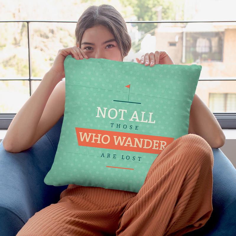 Not Lost Throw Pillow By American Flat - All About Vibe
