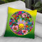 Pop Art Circle Flowers 615 Throw Pillow By Howie Green - All About Vibe