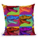 Pop Art Dinosaurs 2 Throw Pillow By Howie Green - All About Vibe