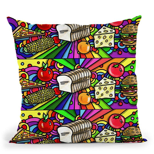 Pop Art Food Throw Pillow By Howie Green - All About Vibe