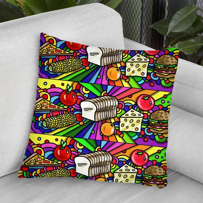 Pop Art Food Throw Pillow By Howie Green - All About Vibe