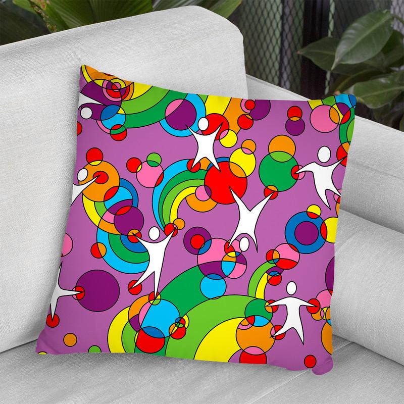 Pop Art Playground Throw Pillow By Howie Green - All About Vibe