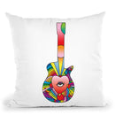 Guitar Eye Heart Throw Pillow By Howie Green - All About Vibe