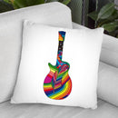 Guitar Feather Throw Pillow By Howie Green - All About Vibe