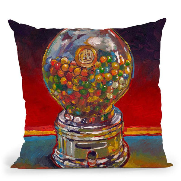 Gum Machine Throw Pillow By Howie Green - All About Vibe