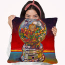 Gum Machine Throw Pillow By Howie Green - All About Vibe