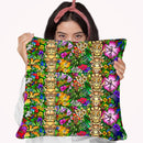 Tiki Gods Throw Pillow By Howie Green - All About Vibe