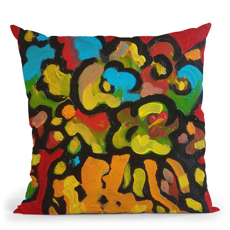 Art Flowers Throw Pillow By Howie Green - All About Vibe