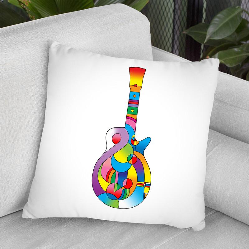 Guitar 712 Throw Pillow By Howie Green - All About Vibe