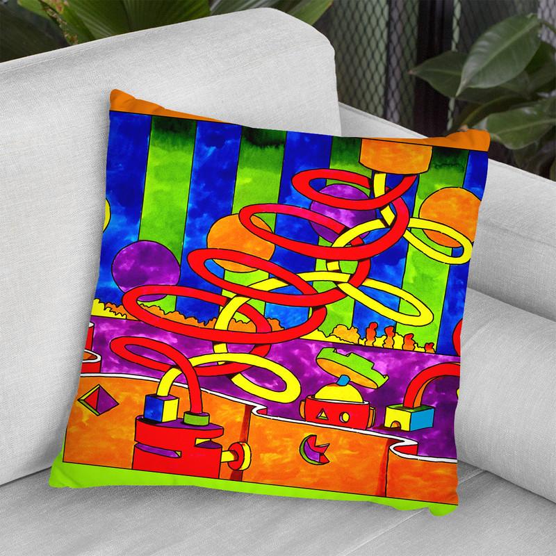Mambo Double Twist Throw Pillow By Howie Green - All About Vibe
