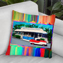 Metropolitan Diner Throw Pillow By Howie Green - All About Vibe