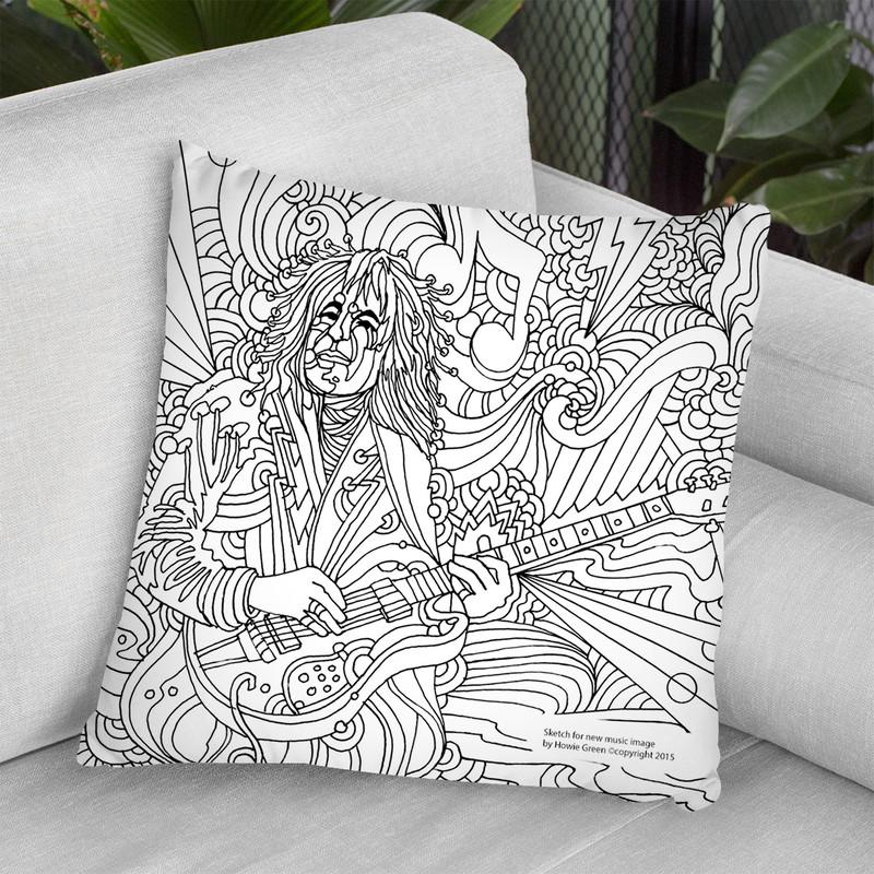 Music Sketch Throw Pillow By Howie Green - All About Vibe