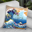 Pop Art Great Wave Throw Pillow By Howie Green - All About Vibe