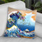 Pop Art Great Wave Throw Pillow By Howie Green - All About Vibe