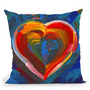 Pop Art Heart Icon Throw Pillow By Howie Green - All About Vibe