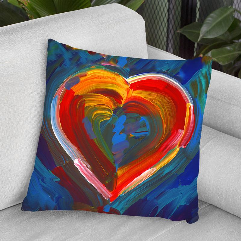 Pop Art Heart Icon Throw Pillow By Howie Green - All About Vibe