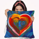 Pop Art Heart Icon Throw Pillow By Howie Green - All About Vibe