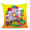 Pop Art Umbrella Man Patch Throw Pillow By Howie Green - All About Vibe