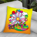 Pop Art Umbrella Man Patch Throw Pillow By Howie Green - All About Vibe