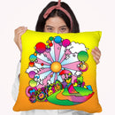 Pop Art Umbrella Man Patch Throw Pillow By Howie Green - All About Vibe