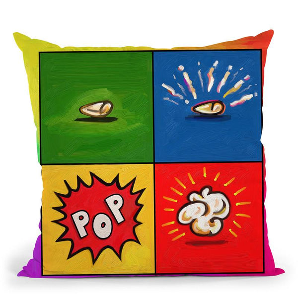 Popcorn Pop Throw Pillow By Howie Green - All About Vibe